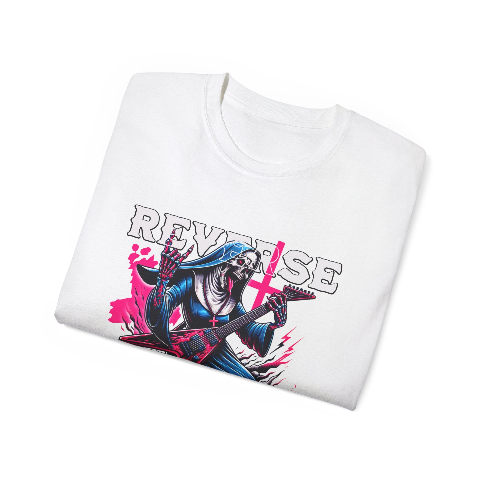 Reverse Exorcism - Unisex Cotton Tee (Front) - Damned Threads